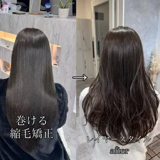 ロング カラー 髪質改善カラー🪞 美髪縮毛矯正🪞城のヘアスタイル