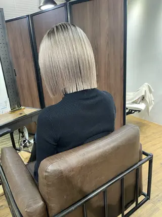 カラー ブリーチ✨ハイライト メンズヘア/アヤノのヘアスタイル