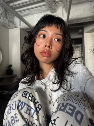 ミディアム kiji所属・kiji NAHO/ パーマ／久屋大通のヘアスタイル