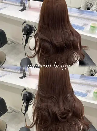 セミロング カラー ヘアアレンジ Ella所属・nana【艶髪】/ レイヤー/縮毛矯正のヘアスタイル