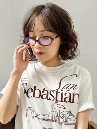 ショート パーマ mee.所属・ボブパーマ/レイヤー ＊エバタハナエのヘアスタイル