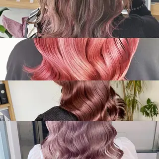 セミロング カラー 難波/心斎橋/ボブ/ 髪質改善/ハイトーンのヘアスタイル