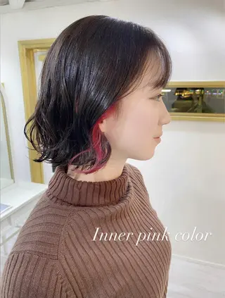 ミディアム カラー flen所属・𖤣𖥧𖥣𖥧田中 姫乃𖤣𖥧𖥣𖡡のヘアスタイル