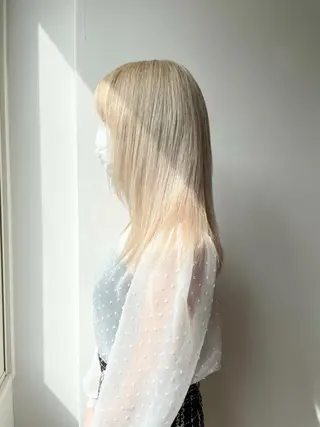 セミロング カラー レイヤー/ハッシュ 渋谷/サッタのヘアスタイル