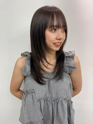 ロング akane/ 縮毛矯正/暖色のヘアスタイル