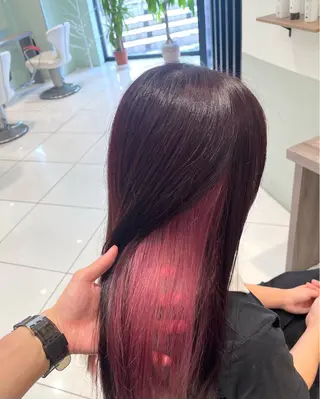 ミディアム カラー 駒野 晃のヘアスタイル