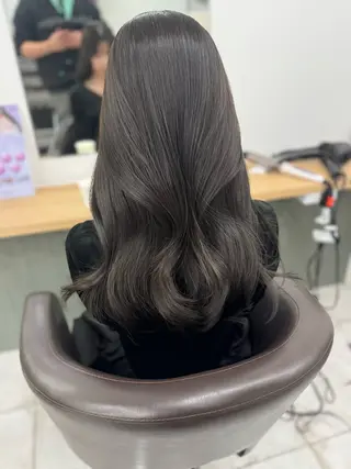 ロング カラー 赤み消し韓国ヘア レイヤー縮毛🤍渡邉のヘアスタイル