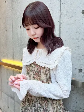 ミディアム ヘアアレンジ 海音 心斎橋美容室のヘアスタイル