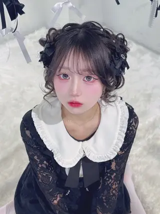 ヘアアレンジ セットサロンCURE 🩵あんみのマツエク・マツパデザイン