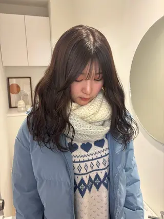 セミロング リン🔔ボブ cut ベージュカラー🤎のヘアスタイル