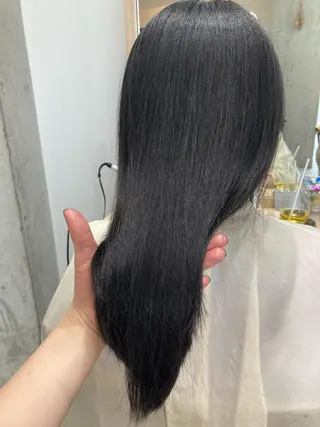 セミロング ✨色持ちの良い艶 カラー✨蟹江真世のヘアスタイル