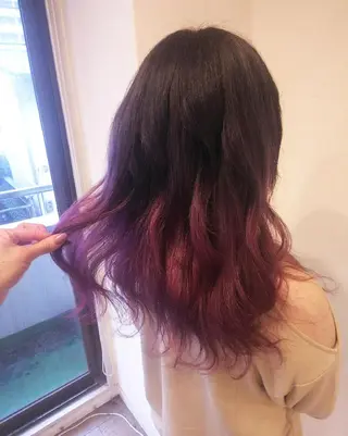 ロング カラー JIL BLAN 京都所属・RU RIのヘアスタイル