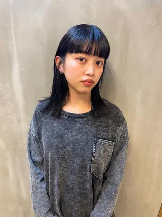 ミディアム カラー パーマ ヘアアレンジ メンズ キッズ ネイル マツエク・マツパ アイブロウ tatsumi/ボブ ウルフ/レイヤーのヘアスタイル