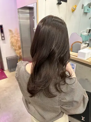 セミロング パーマ 横山将大/wカラー/ 韓国風パーマ/恵比寿のヘアスタイル