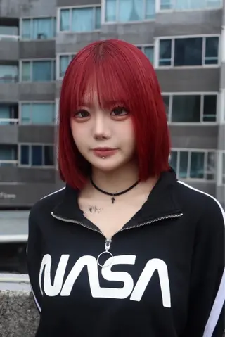 ミディアム カラー レイヤーカット /ハイトーンchaoのヘアスタイル