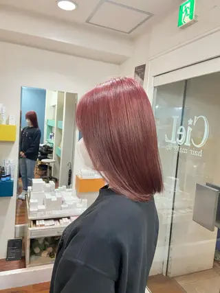 ミディアム カラー 髪質改善/ストレート /透明感/西川奈穂のヘアスタイル