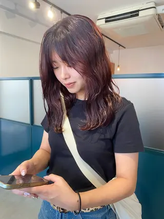 ミディアム YUUKI/ボブ パーマ.ウルフのヘアスタイル