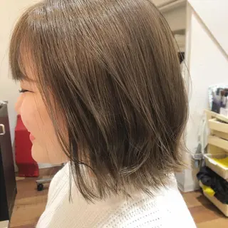 ミディアム カラー MOLLA 浅香山店所属・谷口ゆめ/縮毛矯正/ 大人女子/眉ワックスのヘアスタイル