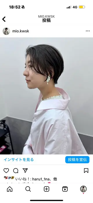 ショート gotoday shaire salon 神戸三宮所属・ショート/パーマ/ MIOのヘアスタイル