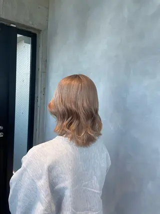 カラー 暖色/ハイトーン/ カラー/HBLのヘアスタイル