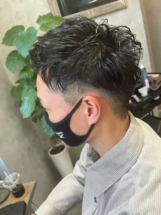 ショート パーマ メンズ ダブルカラー /まつ毛パーマ🎀のヘアスタイル