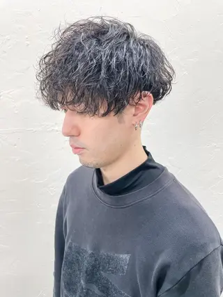 ショート パーマ メンズ メンズパーマ メンズ特化ryoのヘアスタイル