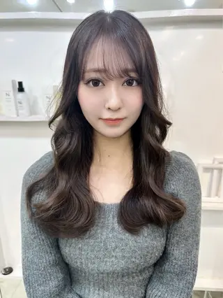 セミロング カラー 髪質改善/レイヤー ストウシンゴのヘアスタイル