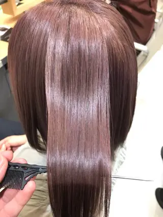 ミディアム カラー 🌷BASSA池袋 🌷ミネモモ🍑🤍のヘアスタイル