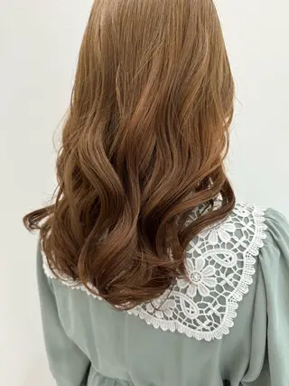 セミロング カラー ワタナベ テルマサのヘアスタイル