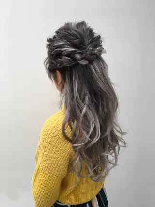 ロング ヘアアレンジ たなか ちあきのヘアスタイル