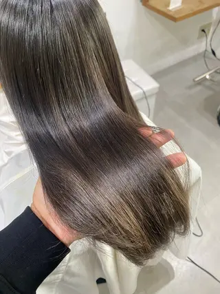 セミロング パーマ 銀座⚜️【脱白髪染め 美髪矯正】トグチのヘアスタイル
