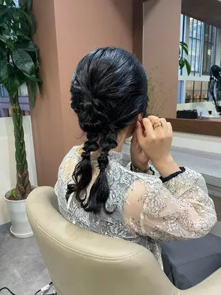 セミロング 韓国風パーマ/ヘア セット/店長みづきのヘアスタイル