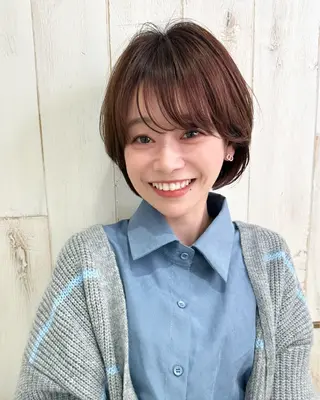 ショート 縮毛矯正/ショート/ レイヤー/畑中正敏のヘアスタイル