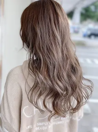 ロング 有村 涼のヘアスタイル