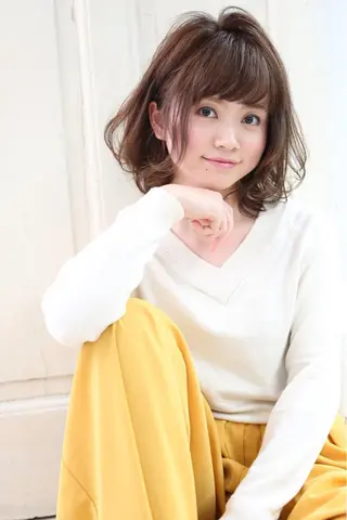 ミディアム カラー due hair 京都駅前店 MILBON オージュア認定サロン【デューヘアー】所属・ハイトーンブリーチ 土坂　由志【京都】のヘアスタイル