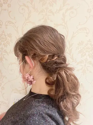 ミディアム カラー ヘアアレンジ ❤️パーマ美容師✂︎ 井口美緒のヘアスタイル