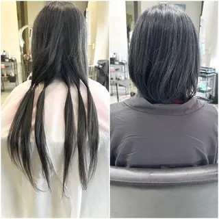 ミディアム 中島 剛のヘアスタイル