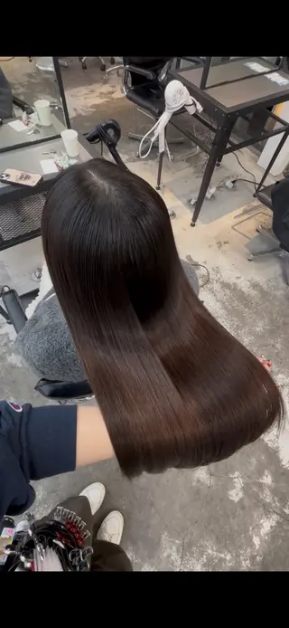 ロング カラー ダメージレスカラー 縮毛MISAKI🦋のヘアスタイル