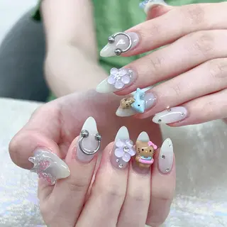 ネイル 長いだし/スカルプ/ パラシェルN.oneのネイルデザイン