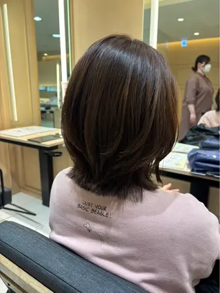 ミディアム 暖色カラー//了戒 美希//伊勢原のヘアスタイル
