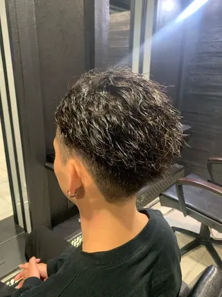 ショート メンズ メンズパーマ/難波/ 心斎橋　室園亮佑のヘアスタイル