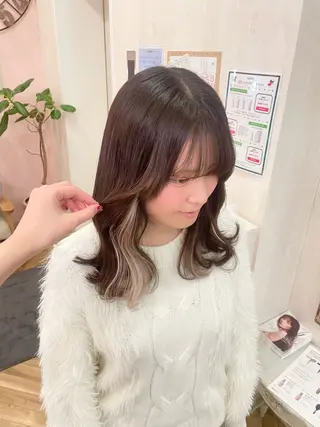 ミディアム カラー ダブルカラー/ レイヤー🍒齋藤 澪のヘアスタイル