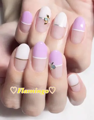 ネイル 浮きにくいフィルイン ｜上品シンプルネイルのネイルデザイン