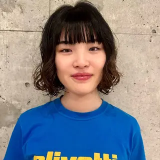 ショート パーマ ボブ/レイヤー/ニュ アンスパーマ/小夏のヘアスタイル