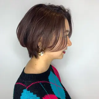 ショート カラー ヘアアレンジ satsuki 暖色・ブラウンカラーのヘアスタイル