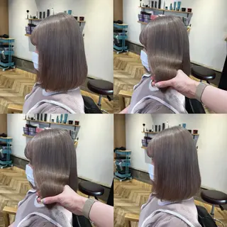 ミディアム カラー 艶カラー/韓国顔周り 🎀mamiのヘアスタイル