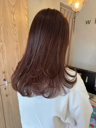 セミロング カラー 蟹江 聡太✨レイヤーカットのヘアスタイル