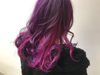 セミロング カラー ヘアアレンジ g  hair design所属・土屋 紗也果のヘアスタイル