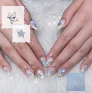 ネイル MINAMI໒꒱ Y2K、韓国ガーリーのネイルデザイン