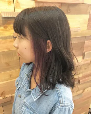 ミディアム カラー ヘアアレンジ 遠藤 拓馬のヘアスタイル